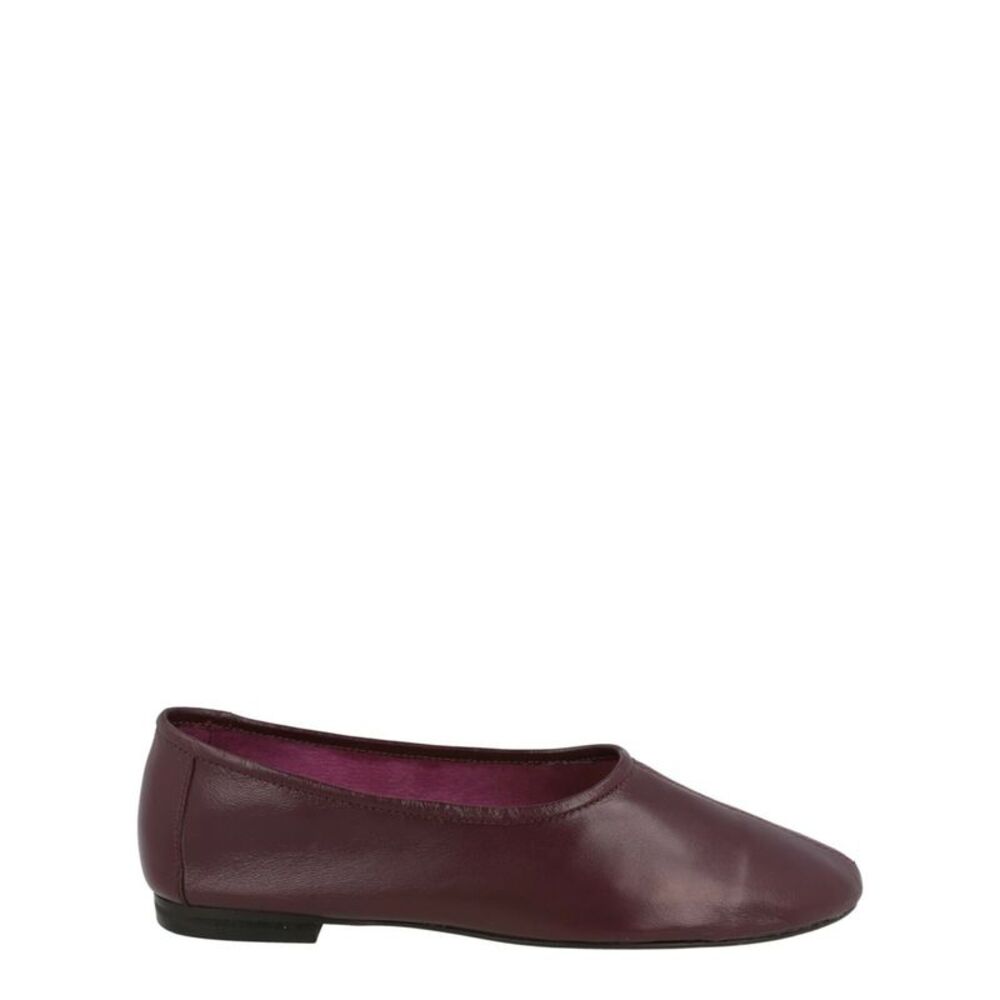ByFar Prudence Leather Flats Red Womens